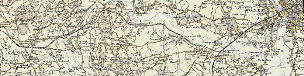 Old map of Brockamin in 1899-1901