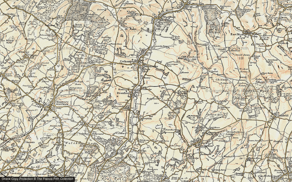 Old Map of Brockbridge, 1897-1900 in 1897-1900
