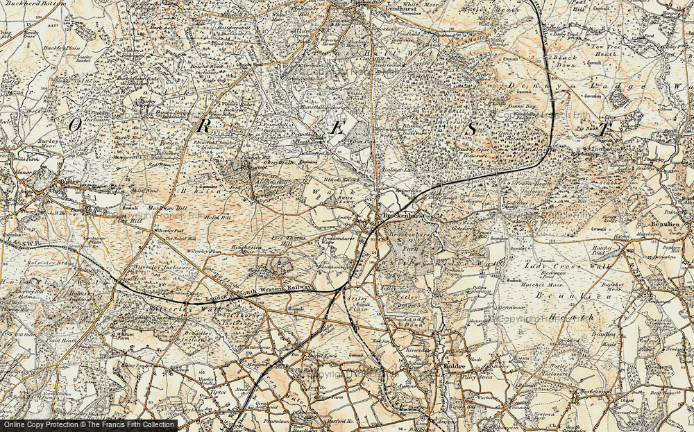 Old Map of Brockenhurst, 1897-1909 in 1897-1909