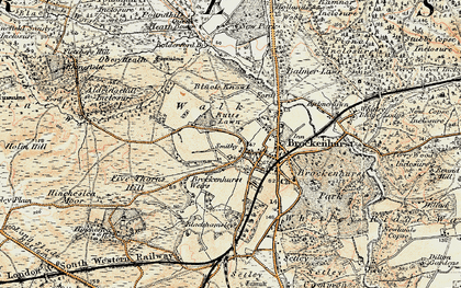 Old map of Brockenhurst in 1897-1909