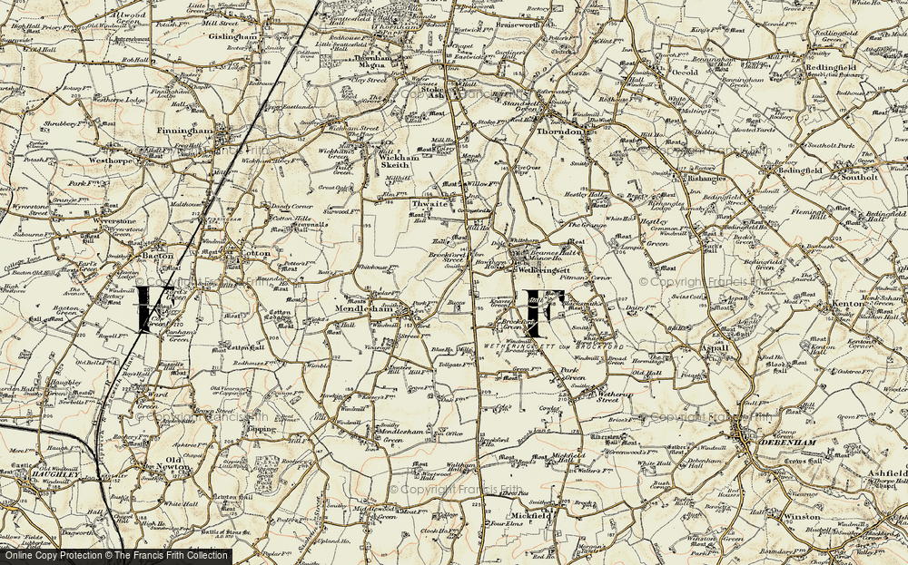 Old Map of Brockford Street, 1901 in 1901
