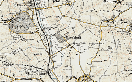 Old map of Brockhall in 1898-1901