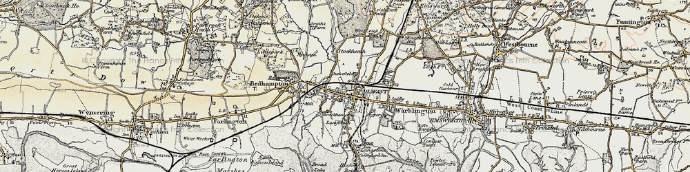 Old map of Brockhampton in 1897-1899