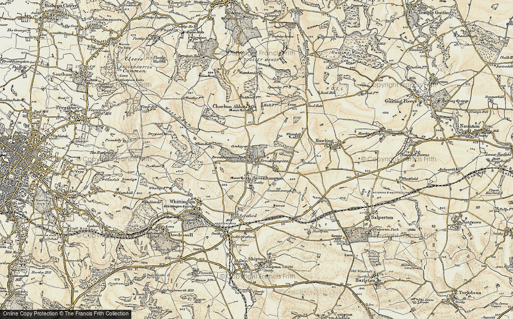 Old Map of Historic Map covering Brockhampton Park in 1898-1900