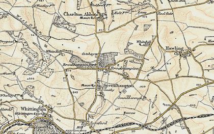 Old map of Brockhampton Park in 1898-1900