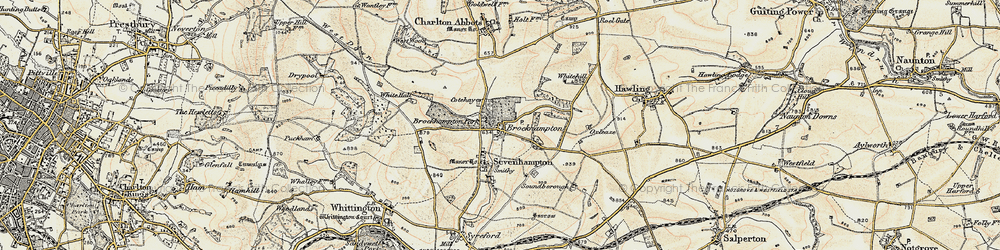 Old map of Brockhampton in 1898-1900