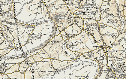 Old map of Brockhampton in 1899-1900