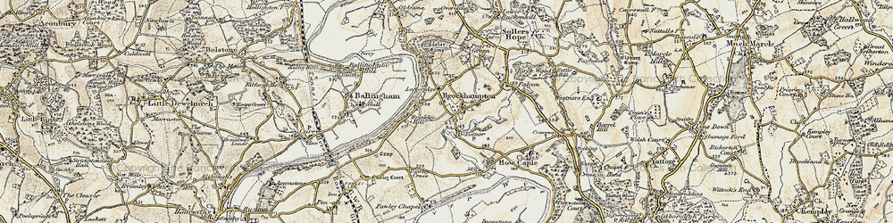 Old map of Brockhampton in 1899-1900