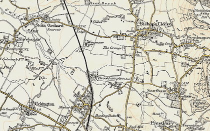 Old map of Brockhampton in 1899-1900