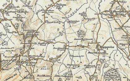 Old map of Brockhampton Green in 1897-1909