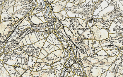 Old map of Brockholes in 1903