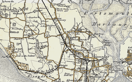 Old map of Brockhurst in 1897-1899