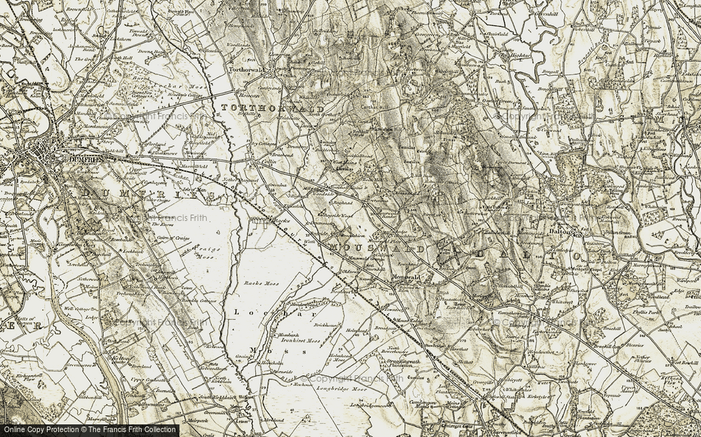 Old Map of Historic Map covering Blountfield in 1901-1905