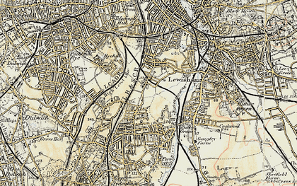 Old map of Brockley in 1897-1902
