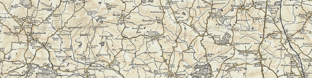 Old map of Brockley in 1899-1901