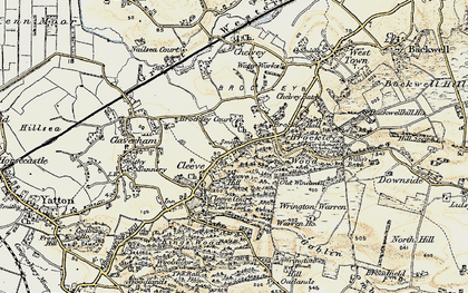 Old map of Wrington Warren in 1899