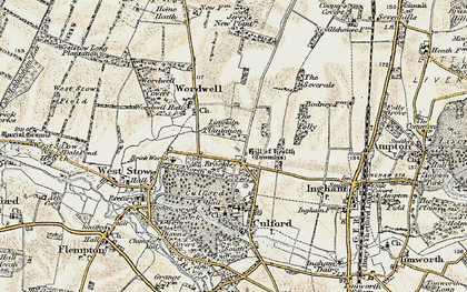 Old map of Brockley Corner in 1901