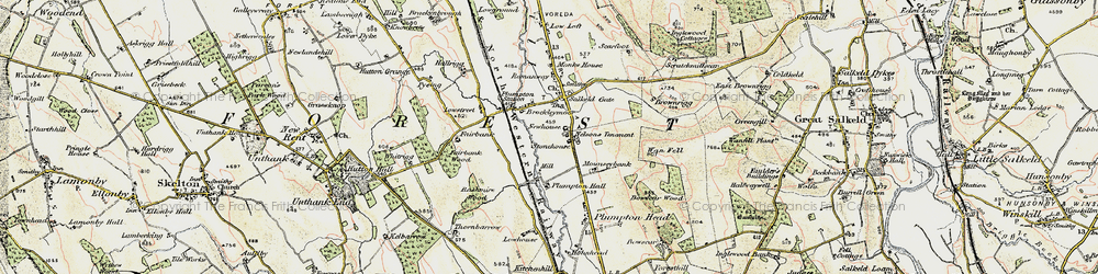 Old map of Brockleymoor in 1901-1904