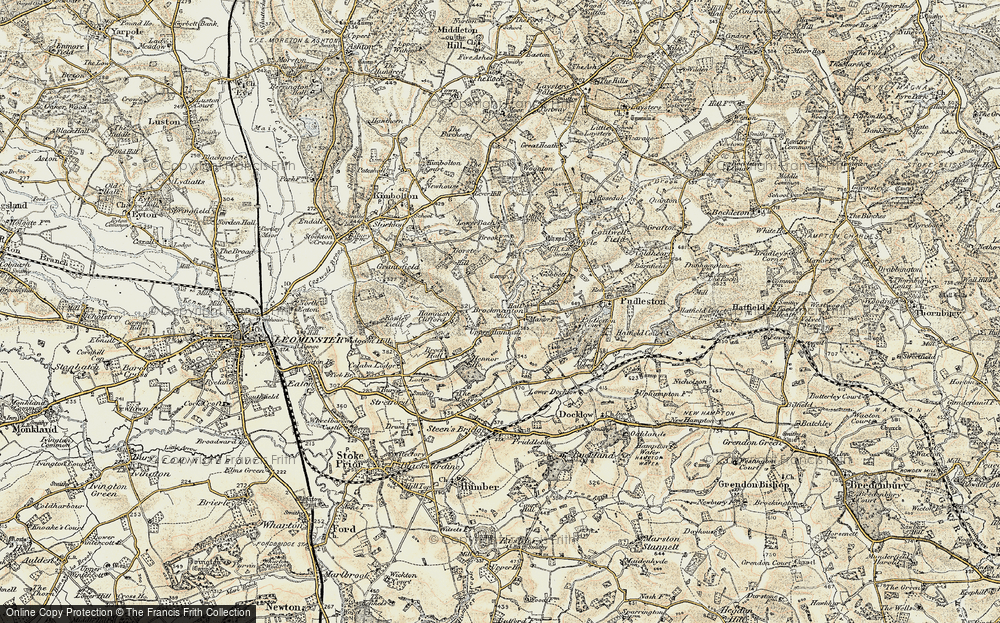 Old Map of Historic Map covering Bach in 1899-1902