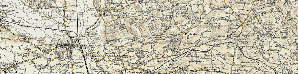 Old map of Bach in 1899-1902
