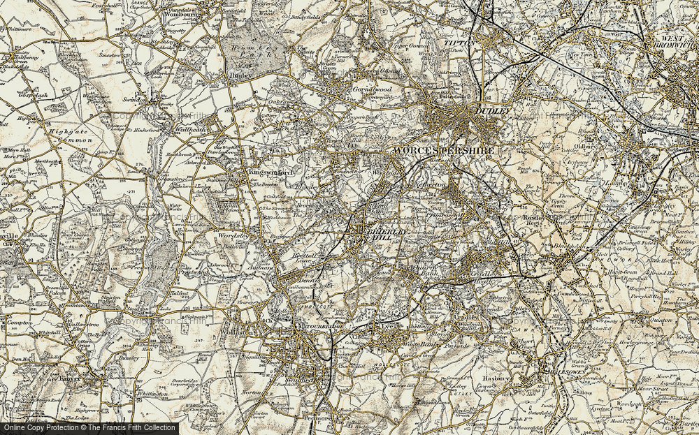 Old Map of Brockmoor, 1902 in 1902