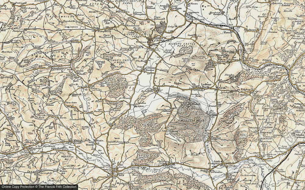Old Map of Historic Map covering Acton Bank in 1901-1903