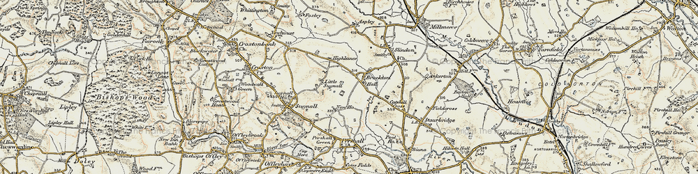 Old map of Brockton Brook in 1902