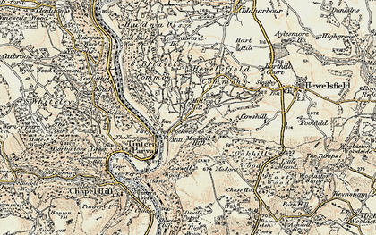 Old map of Brockweir in 1899-1900