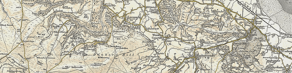 Old map of Brockwell in 1898-1900