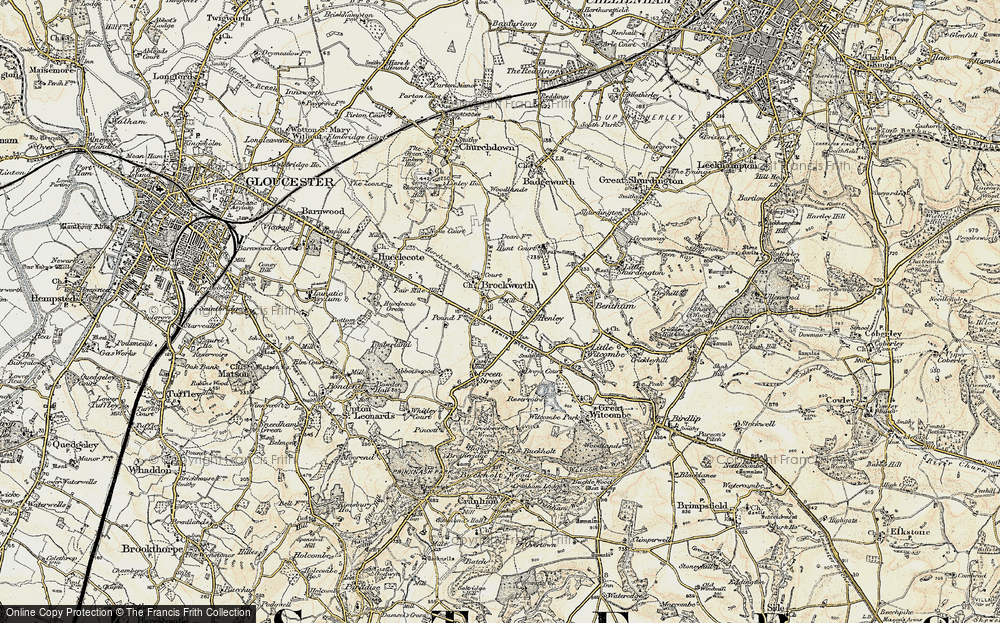 Old Map of Brockworth, 1898-1900 in 1898-1900