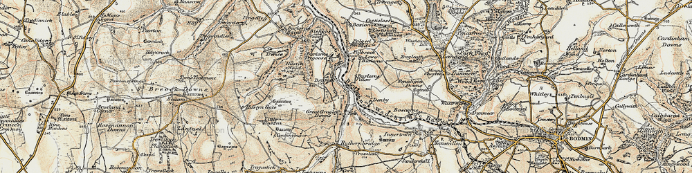 Old map of Brocton in 1900