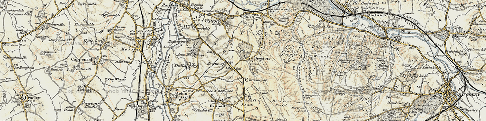 Old map of Brocton in 1902