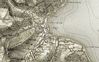 Old map of Brodick in 1905-1906