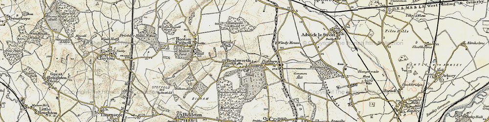 Old map of Brodsworth in 1903