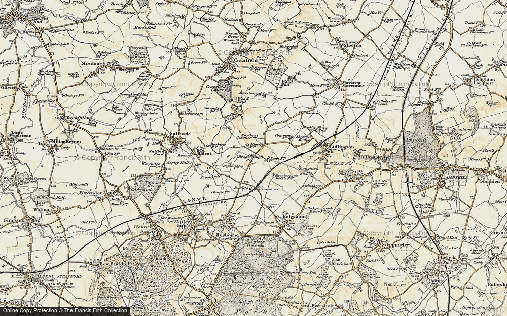 Old Map of Brogborough, 1898-1901 in 1898-1901