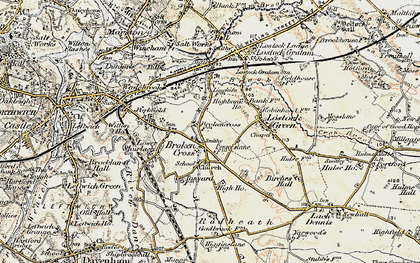 Old map of Broken Cross in 1902-1903