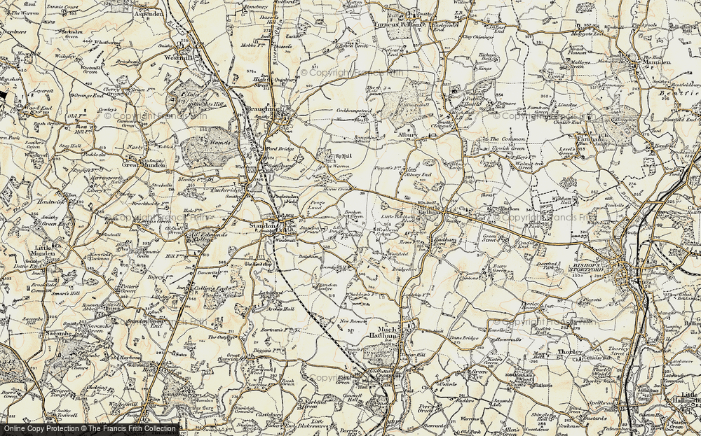 Old Map of Broken Green, 1898-1899 in 1898-1899