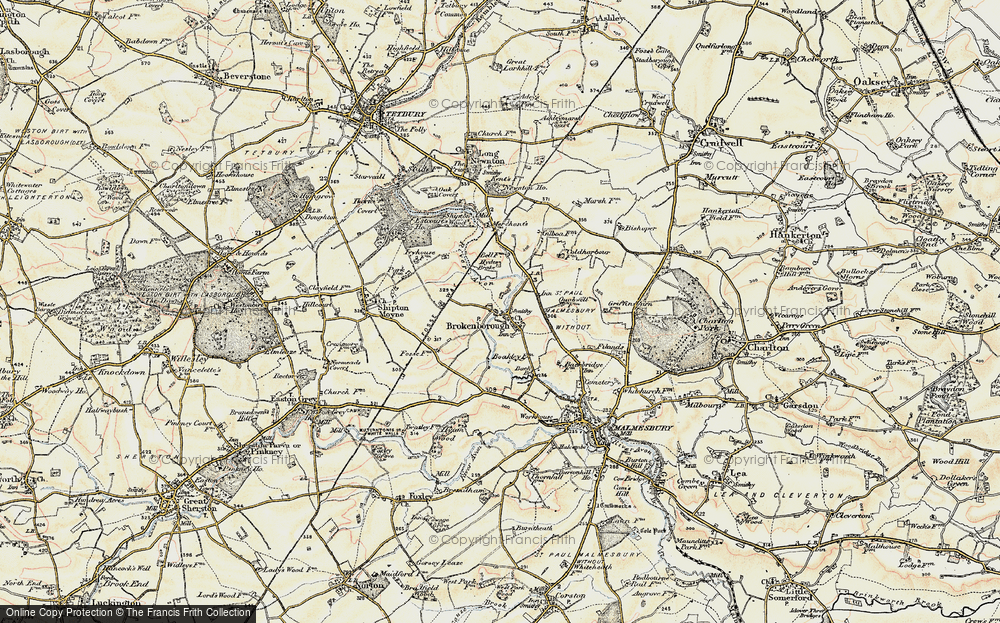 Old Map of Brokenborough, 1898-1899 in 1898-1899