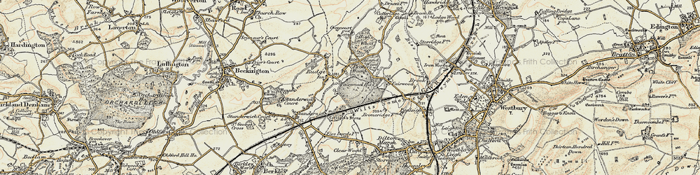 Old map of Brokerswood in 1898-1899