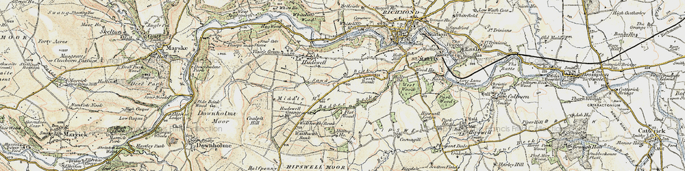 Old map of Badger Beck in 1903-1904