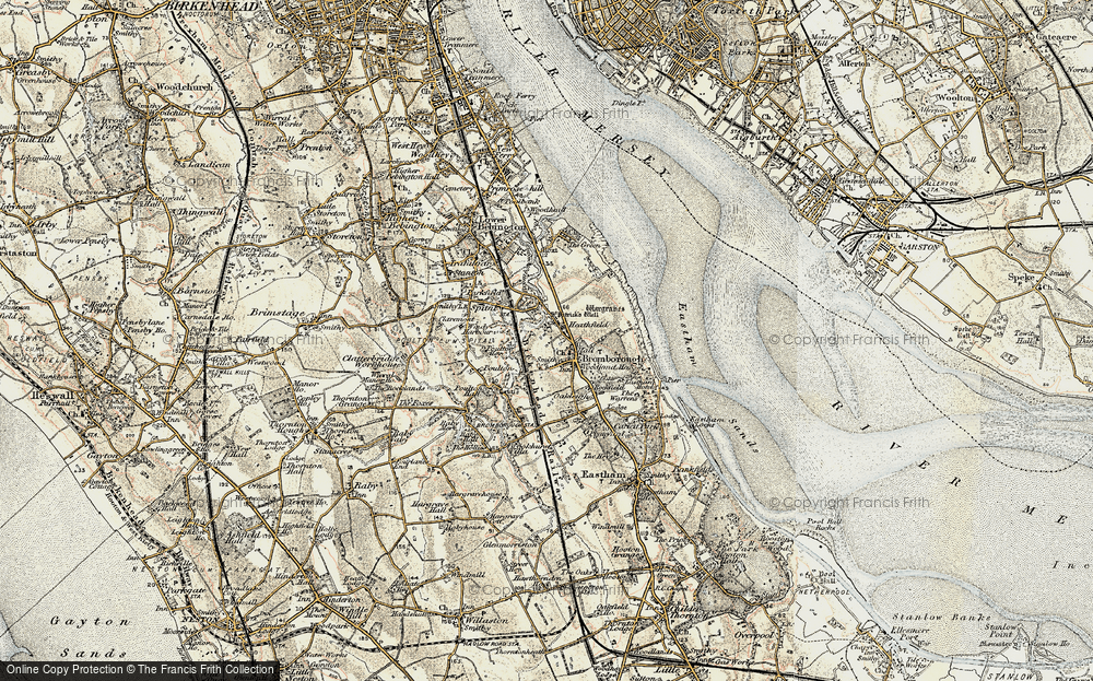 Old Map of Bromborough, 1902-1903 in 1902-1903