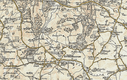 Old map of Bromesberrow in 1899-1901