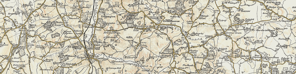 Old map of Bromesberrow Heath in 1899-1900