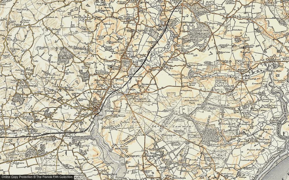 Old Map of Bromeswell, 1898-1901 in 1898-1901