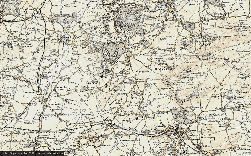 Old Map of Bromham, 1898-1899 in 1898-1899