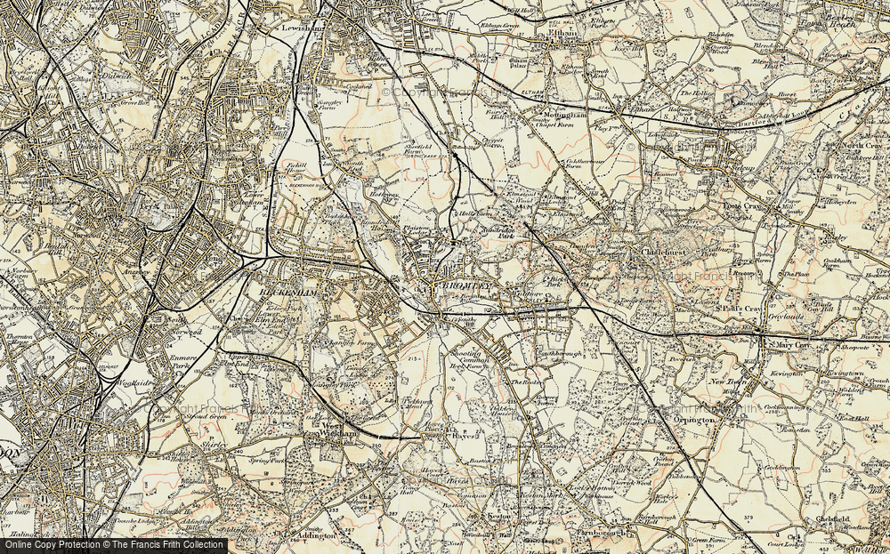 Old Map of Historic Map covering Bromley in 1897-1902