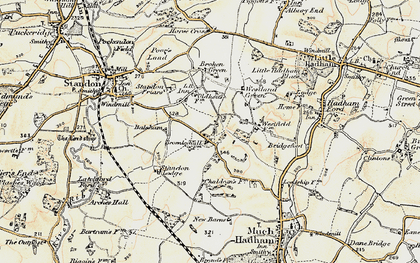 Old map of Bromley in 1898-1899