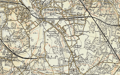 Old map of Bromley Common in 1897-1902