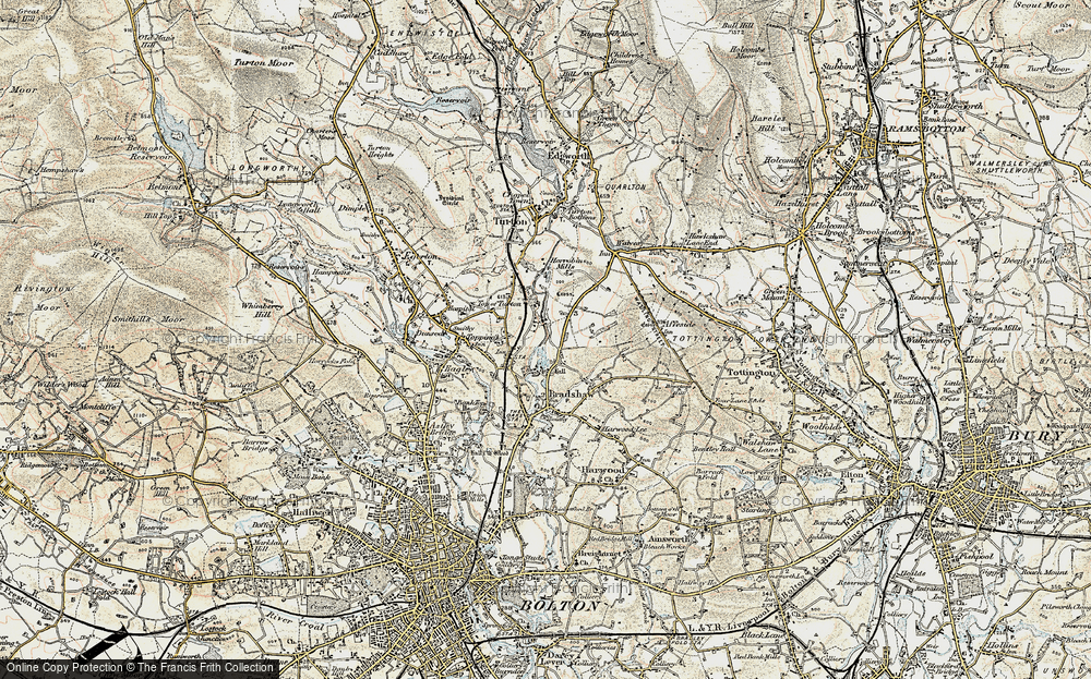 Old Map of Bromley Cross, 1903 in 1903