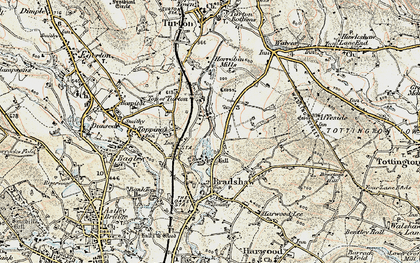Old map of Bromley Cross in 1903